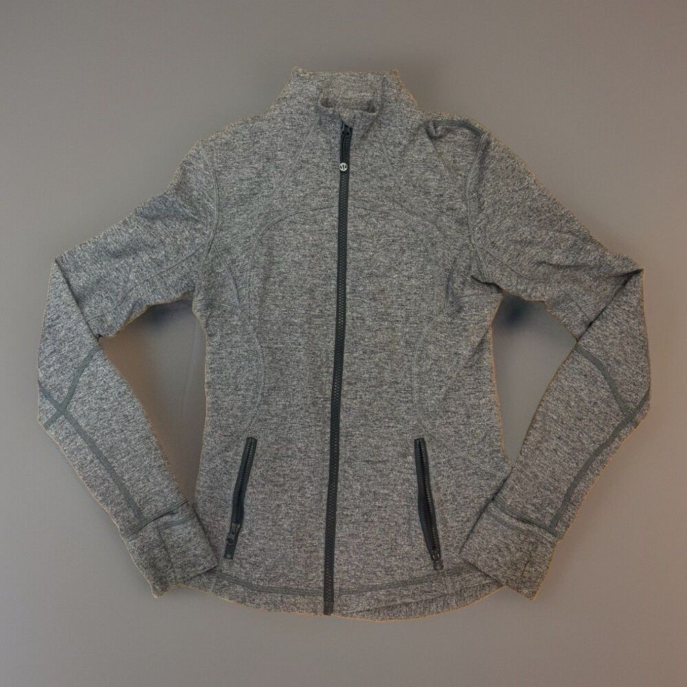 Lululemon Define Full-Zip Jacket Luon Heathered Black W4AWCS Women's Size 6